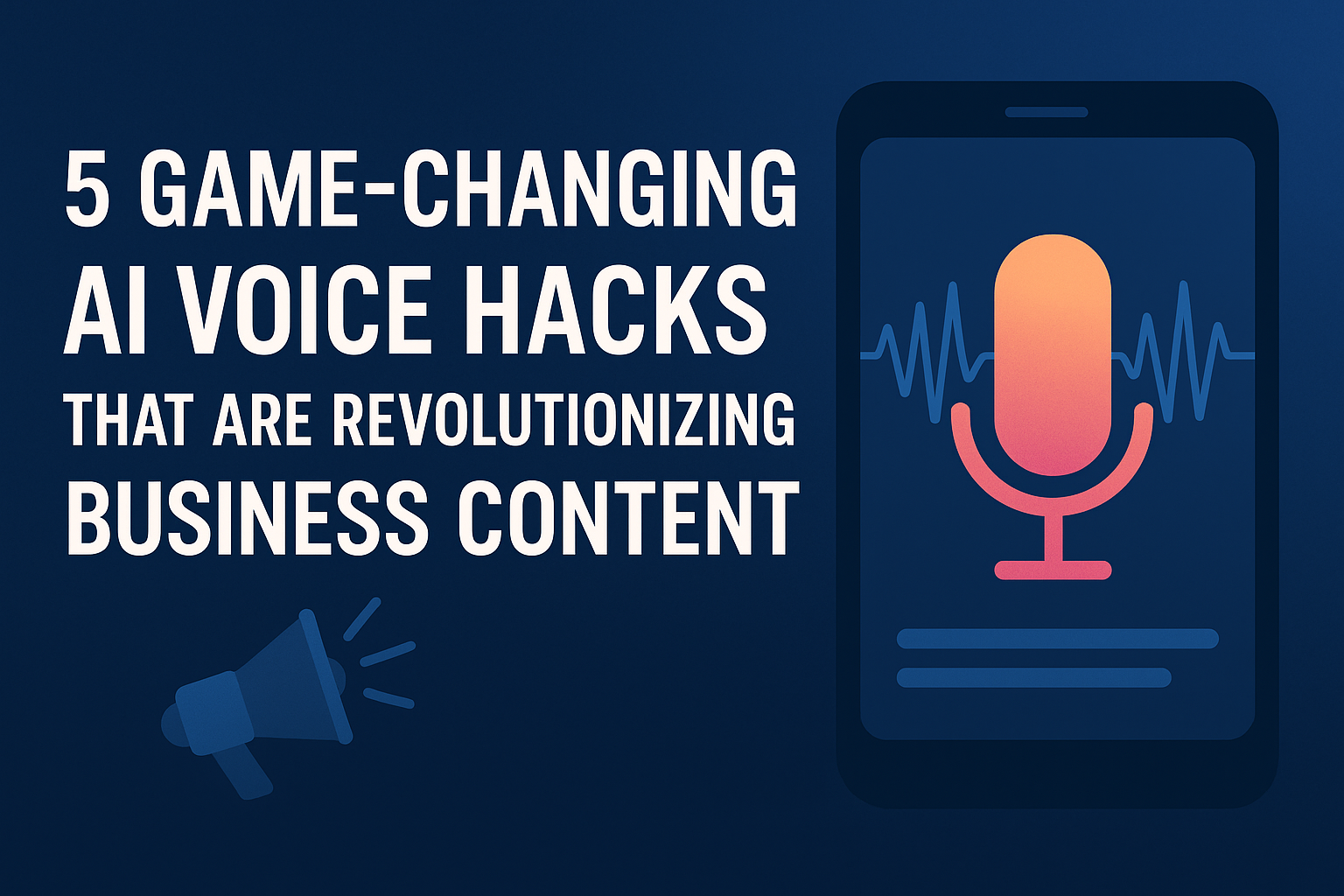 5 Game-Changing AI Voice Hacks That Are Revolutionizing Business Content